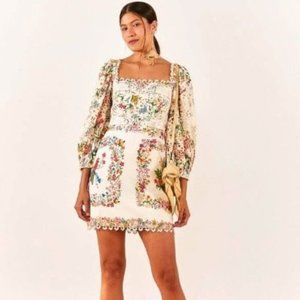 FARM Rio Delicate Forest Scarves Mini Dress
